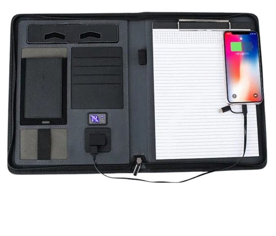 Porto-Folio Business Intelligent avec Power Bank Intégré
